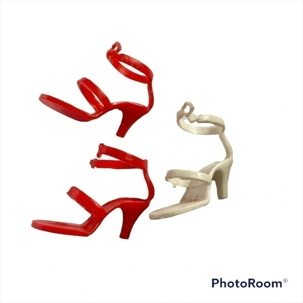 Vintage Vogue Doll Shoes Red Heels 50s 60s Accessories Collectible Antique